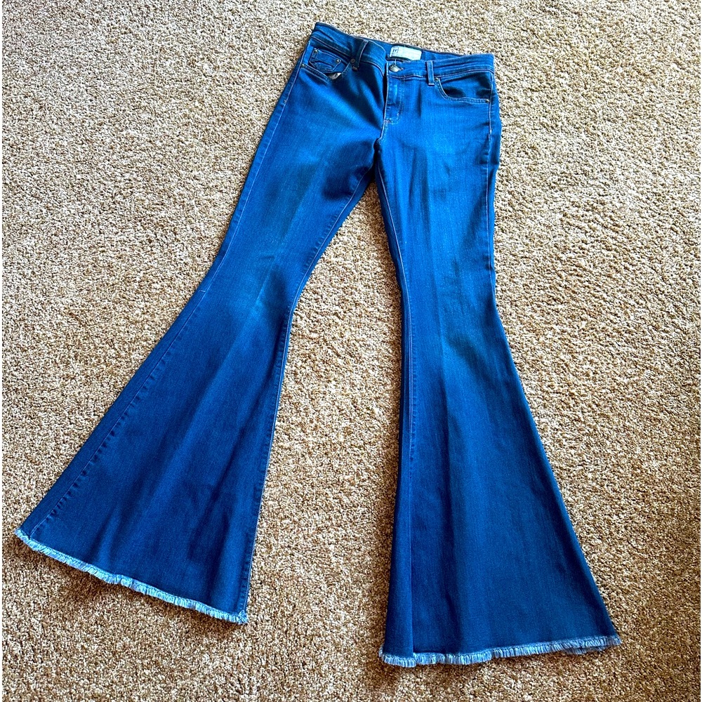 Free people bell bottom jeans.